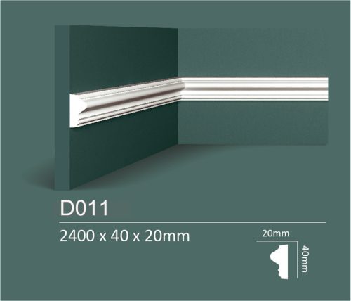 Dubai Decor D011 fali díszléc 2400 x 40 x 20 mm