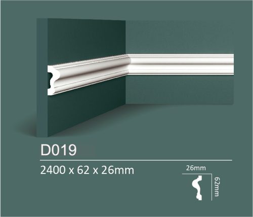 Dubai Decor D019 fali díszléc 2400 x 62 x 26 mm