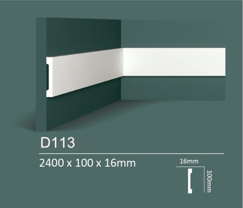 Dubai Decor D113 fali díszléc/szegélyléc 2400 x 100 x 16 mm